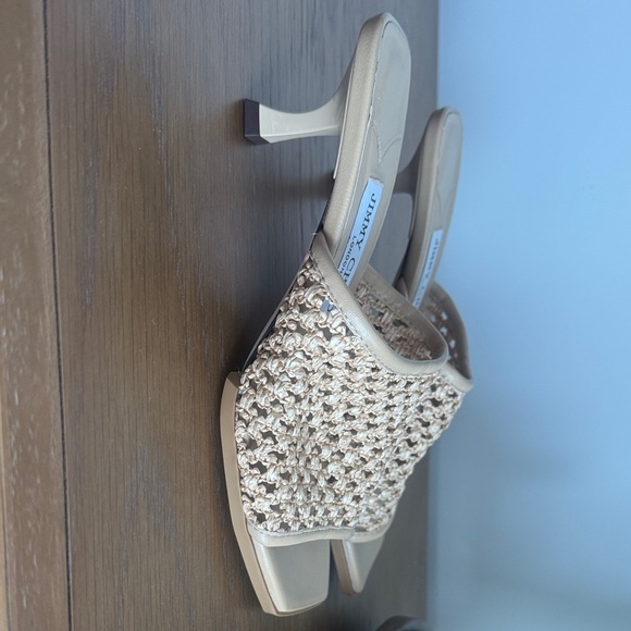 New Jimmy Choo Beige Orly Heeled Sandals - Picture 5 of 6